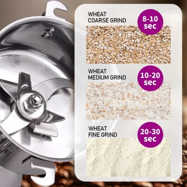 Moulin à Grains 1000g – Broyeur Épices – Image 2
