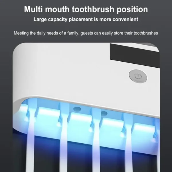 Toothbrush Wall Holder UV Tooth Brush Holder Wall With Toothpaste Dispenser LCD Digital Display Bathroom Supplies USB – Image 5