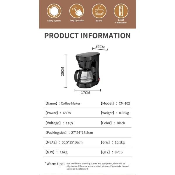 Cafetière Électrique Compacte avec Filtre - Image 3