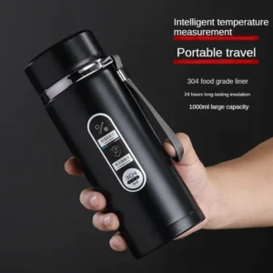 Bouteille Isotherme Inox 1L avec Affichage