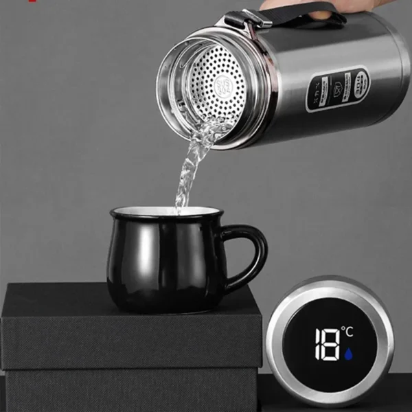 Bouteille Isotherme Inox 1L avec Affichage – Image 2