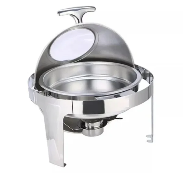 High quality stainless steel self-service food warmer round roll surface hot pot stove hot pot - Image 3